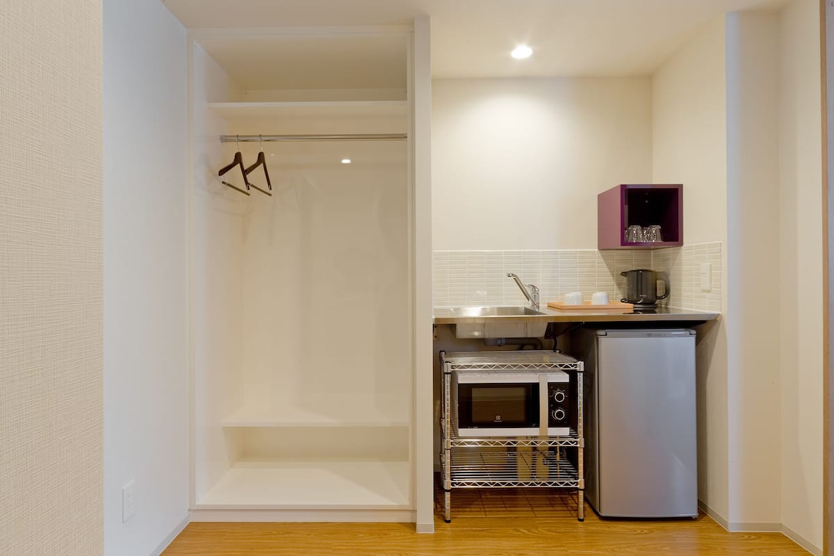 superior double room with tatami area | private kitchen | fridge, microwave