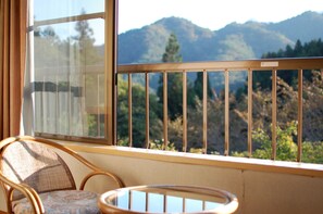 Japanese Style Room, In-room Sink and Toilet | View from room - Miyataya Ryokan (Nakanojo)