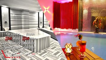 Couples treatment room(s), sauna, Turkish bath/hammam, body treatments