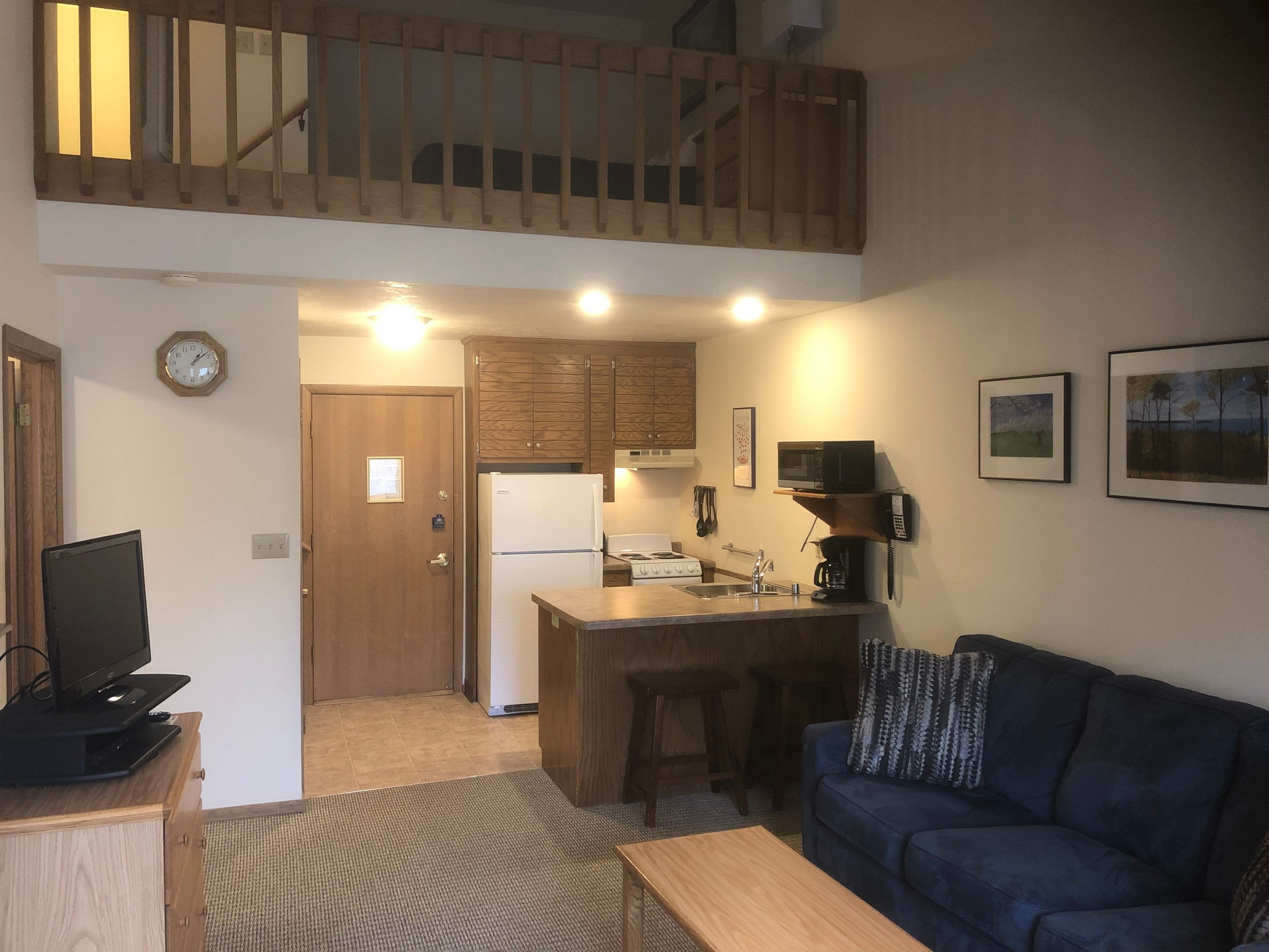 2 bed king loft/double alcove 2 bath (spinnaker loft 2 bath) | private kitchen | fridge, microwave, stovetop, dishwasher