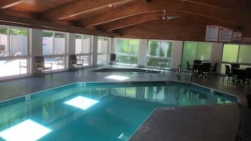 Indoor pool, seasonal outdoor pool, sun loungers