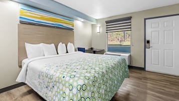 Blackout curtains, iron/ironing board, free WiFi, bed sheets