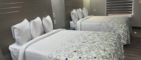 Studio, 2 Double Beds, Non Smoking, Kitchenette | Blackout curtains, iron/ironing board, free WiFi, bed sheets