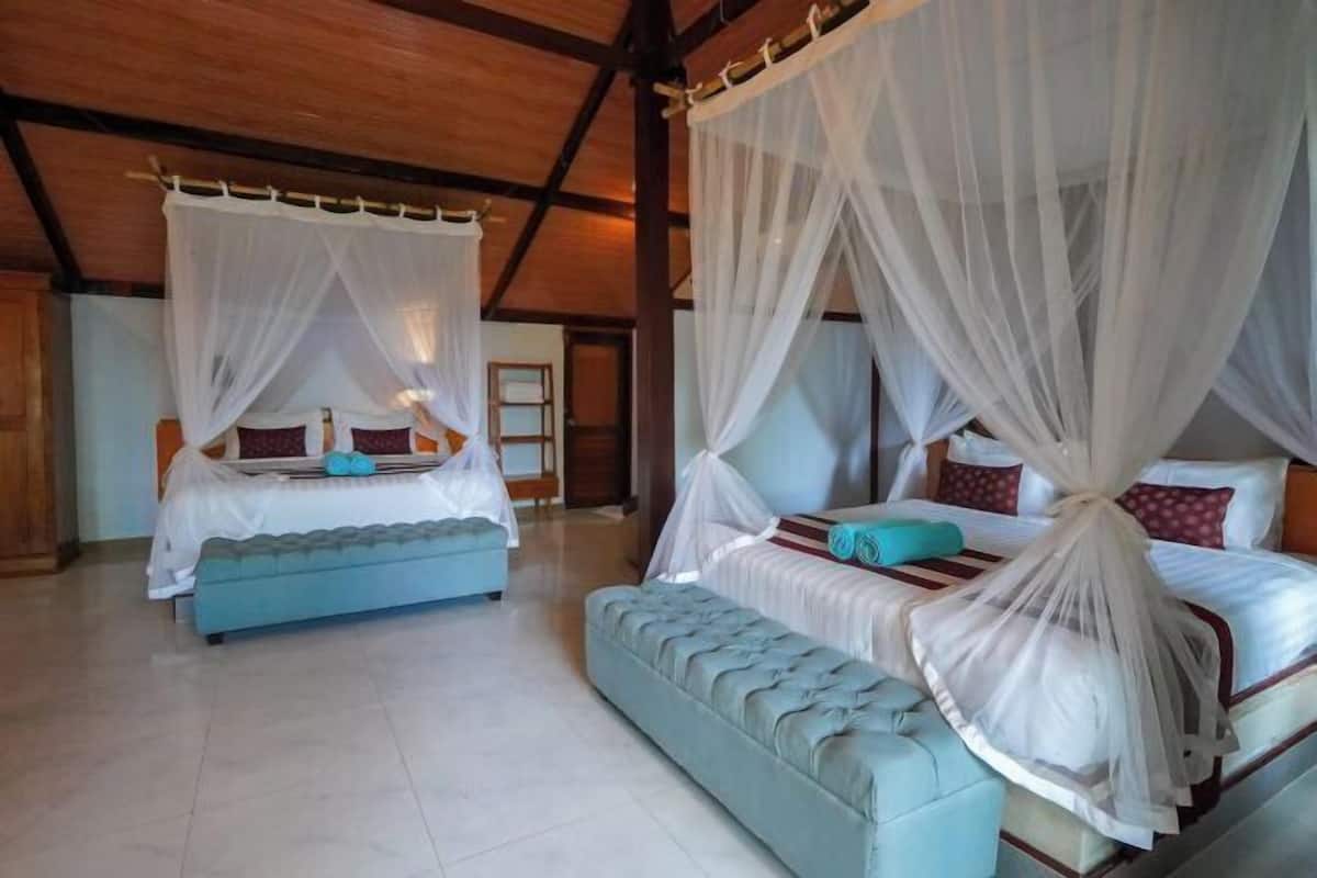 2 camere, biancheria da letto di alta qualità, minibar