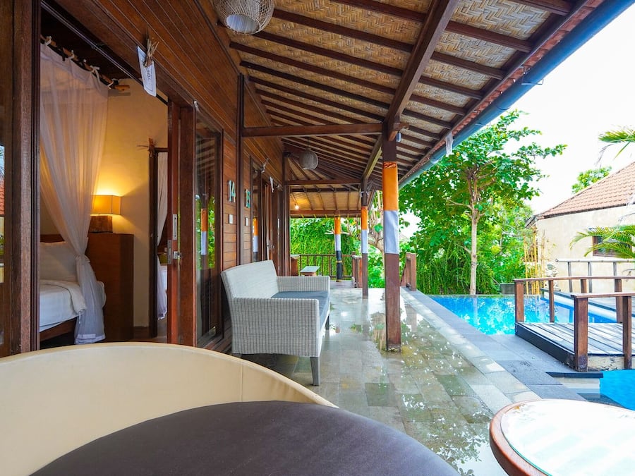 Family Room, 2 Bedrooms, Pool View | Terrace/patio