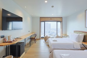 Deluxe Twin kamer | Een bureau, gratis wifi, beddengoed
