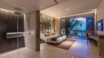 Ropa de cama de alta calidad y minibar