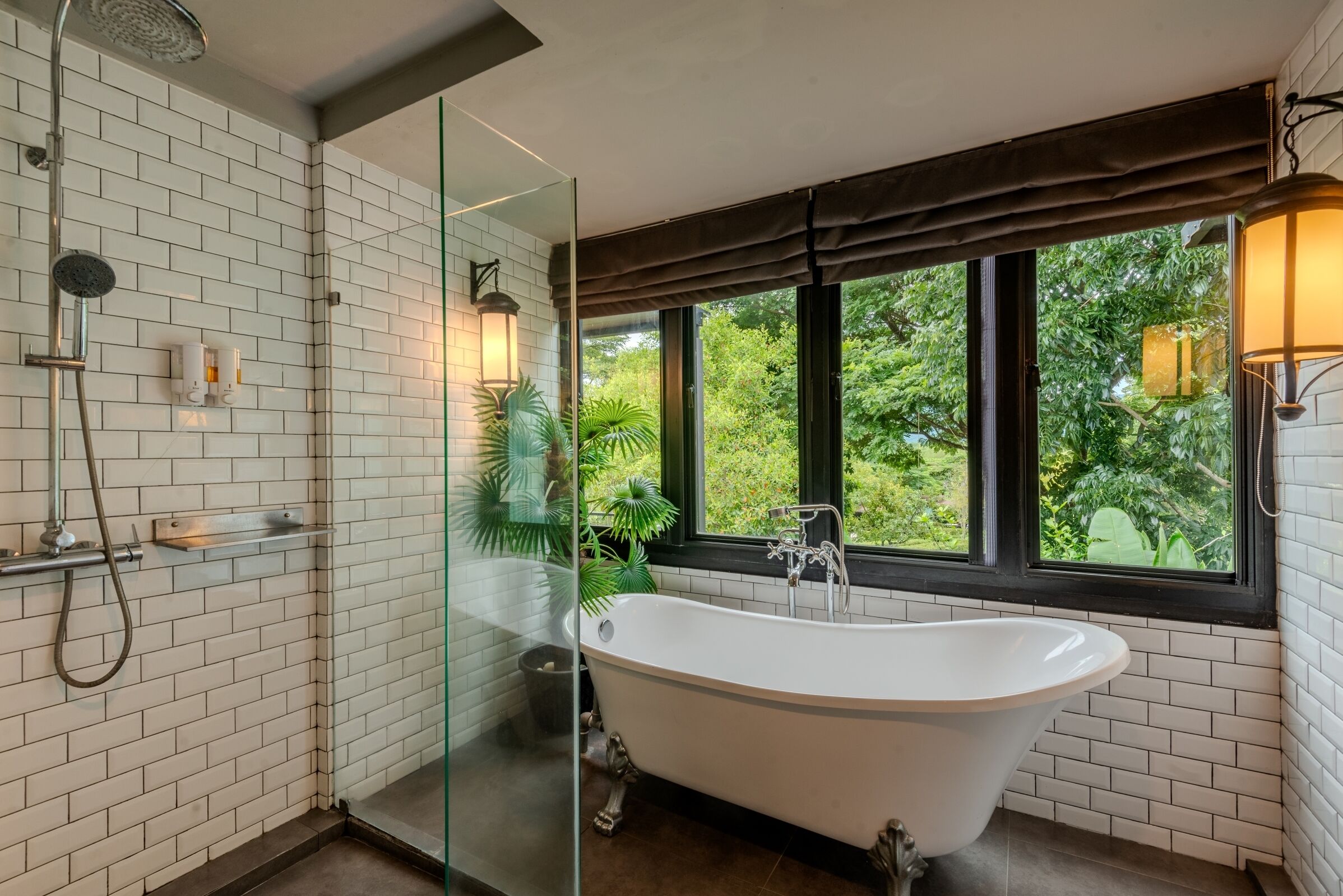 exclusive villa, 4 bedrooms, garden view, garden area | bathroom | shower, free toiletries, hair dryer, slippers