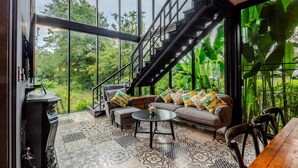 Villa – exclusive, 4 soverom, hageutsikt, hageområde | Oppholdsrom