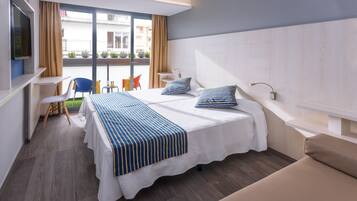 In-room safe, desk, laptop workspace, soundproofing