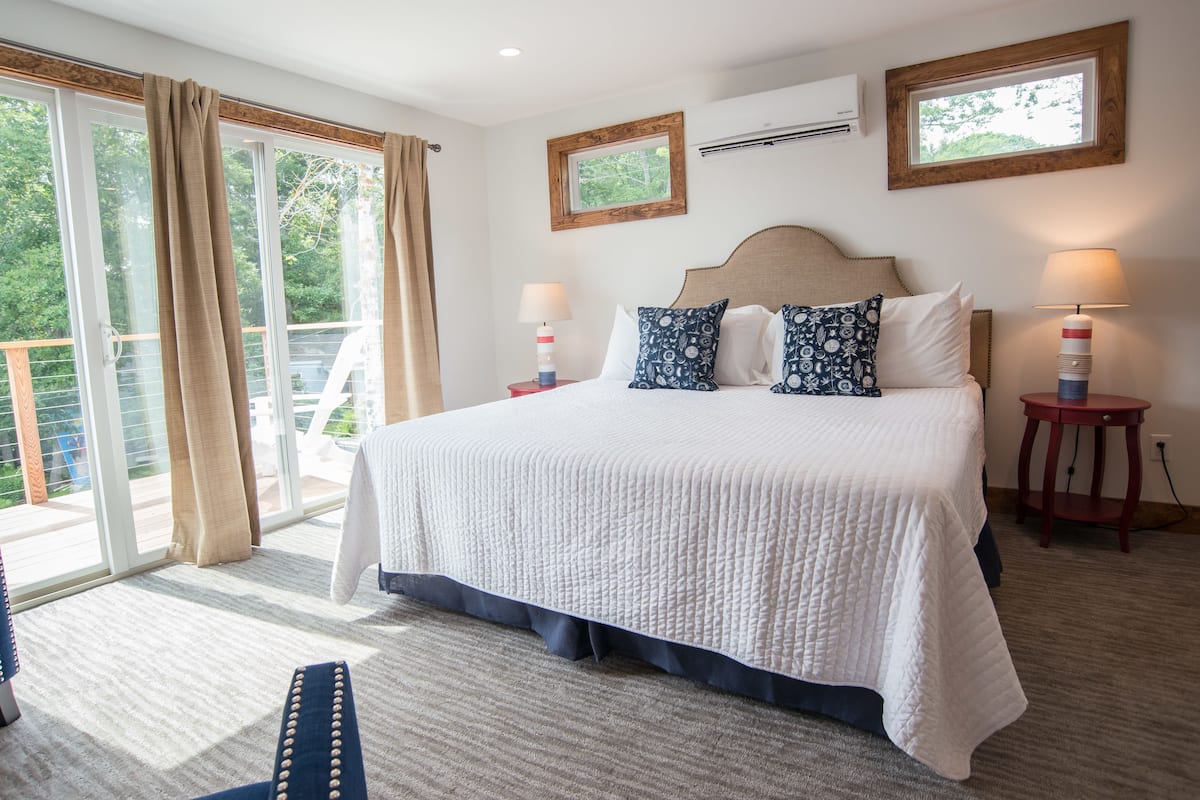 Chambre Double Deluxe, 1 très grand lit, vue partielle sur la mer