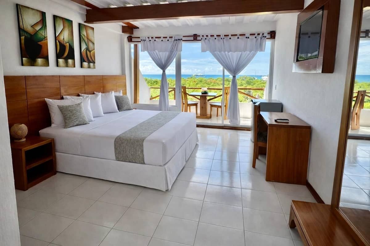 Chambre Double, vue océan | Literie de qualité supérieure, couette en duvet d'oie