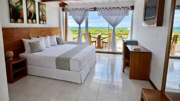 Double Room, Ocean View | Premium bedding, down comforters, in-room safe, desk