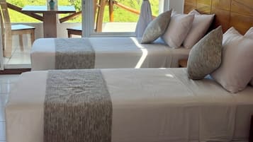 Triple Room, Ocean View | Premium bedding, down comforters, in-room safe, desk