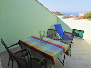Family Apartment, Sea View | Terrace/patio