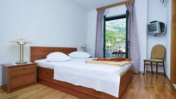 Double Room, Balcony, Mountain View | In-room safe, desk, blackout curtains, iron/ironing board