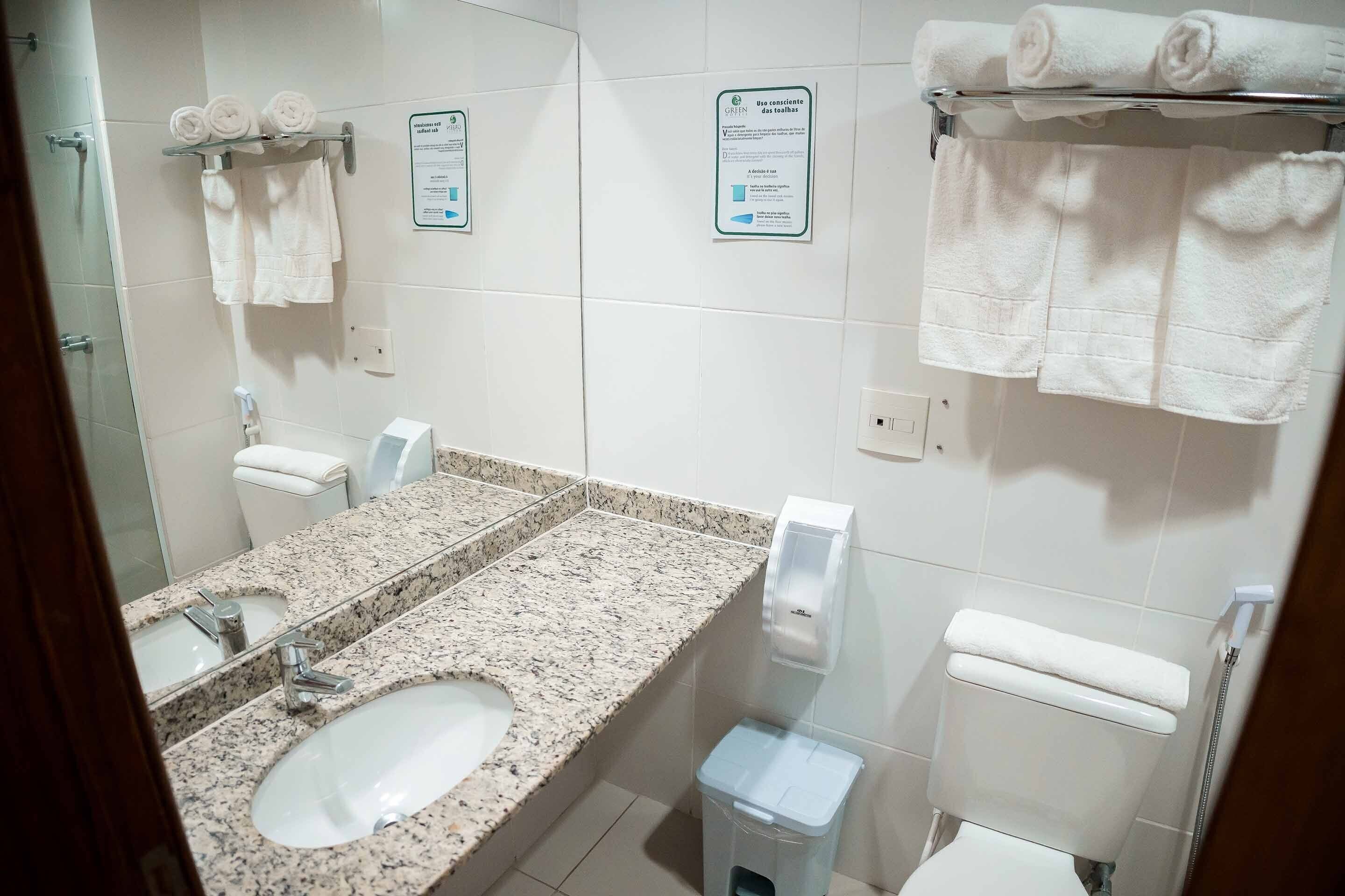 free toiletries, hair dryer, towels