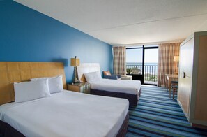 标准房, 2 张双人床, 海景 | 熨斗/熨衣板、免费 WiFi、床单