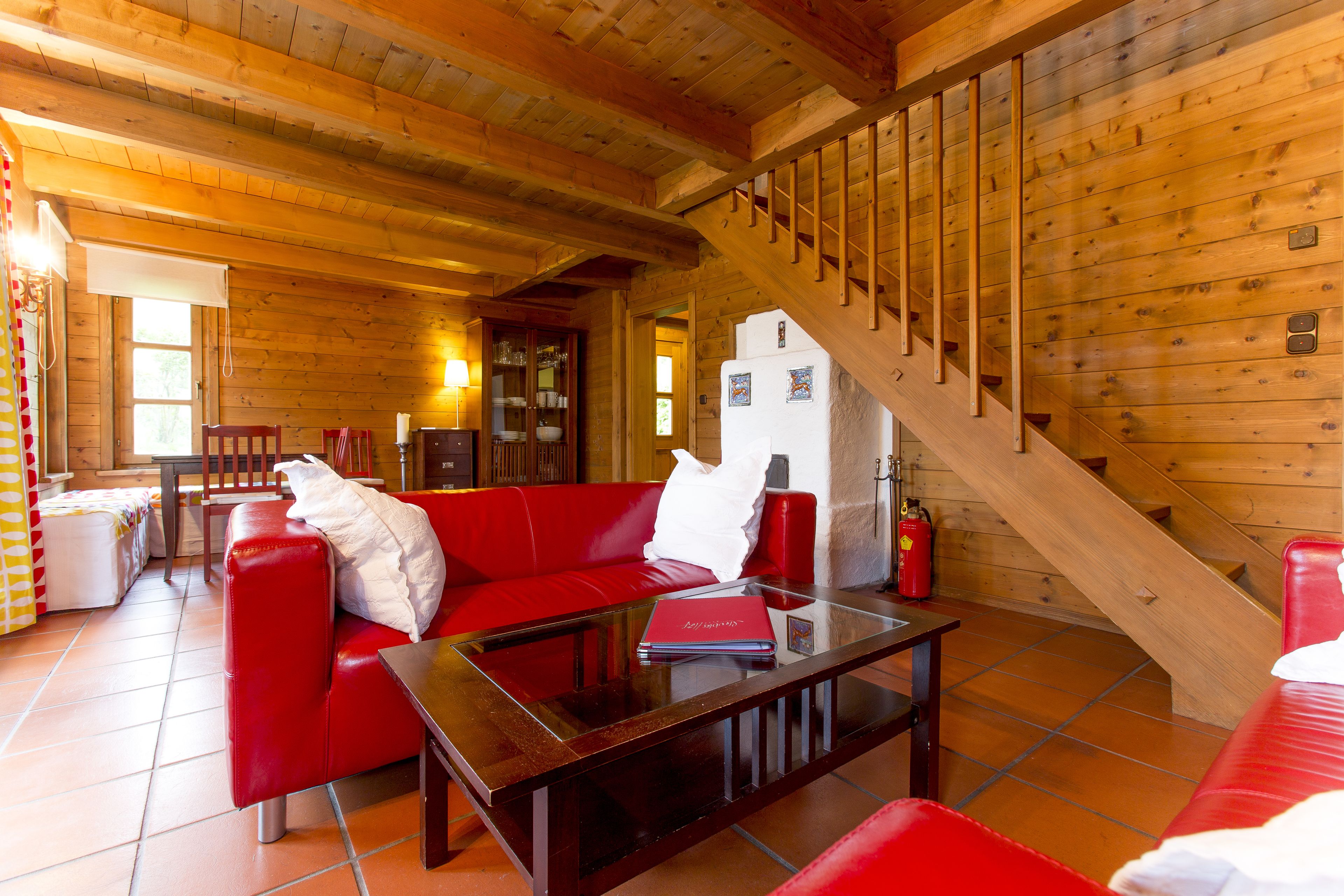chalet, 1 bedroom, balcony, garden area | living area | 60-cm smart tv with cable channels, tv