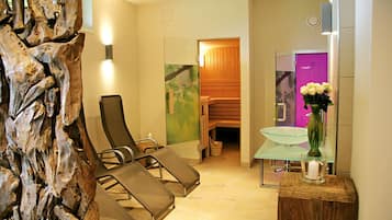 Sauna, hot tub, steam room