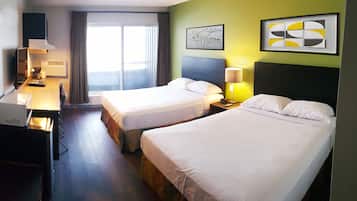 Standard Room, 2 Queen Beds, Kitchenette | Free WiFi, bed sheets