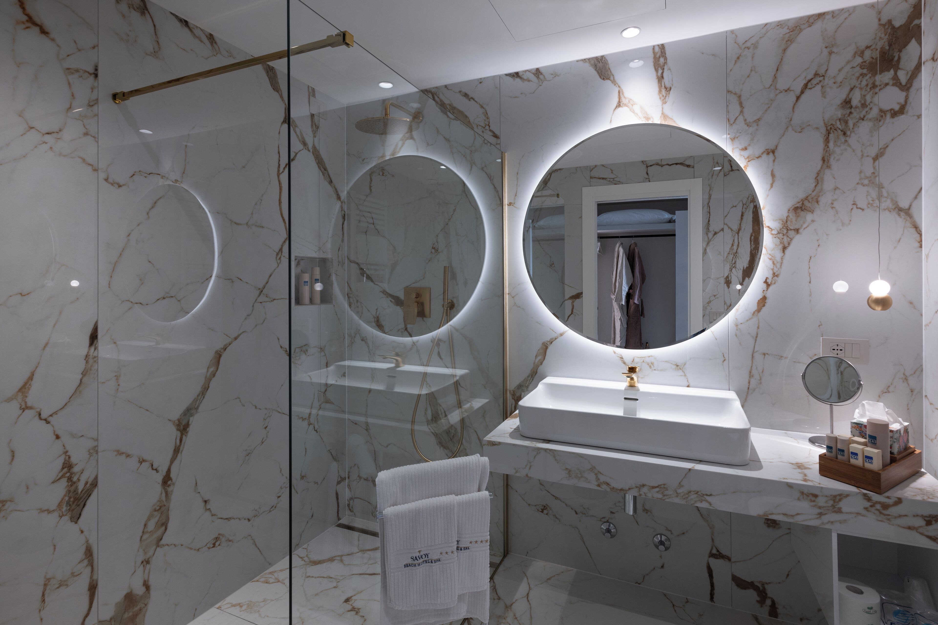 suite (spa) | bathroom | shower, hair dryer, bathrobes, slippers