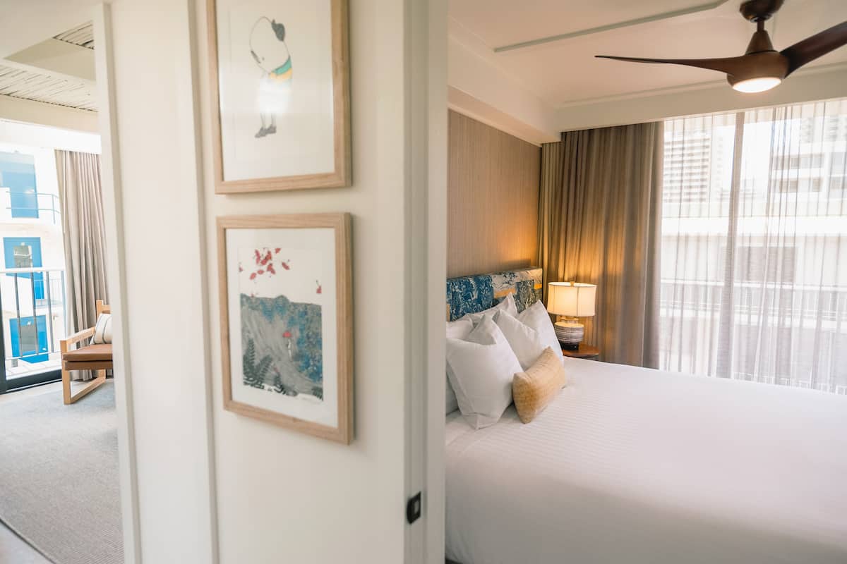 2 bedrooms, in-room safe, blackout curtains, iron/ironing board