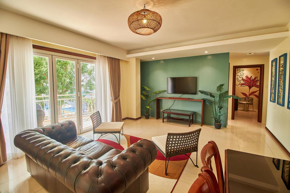 Suite, 2 Bedrooms, Sea View | Living area | Flat-screen TV
