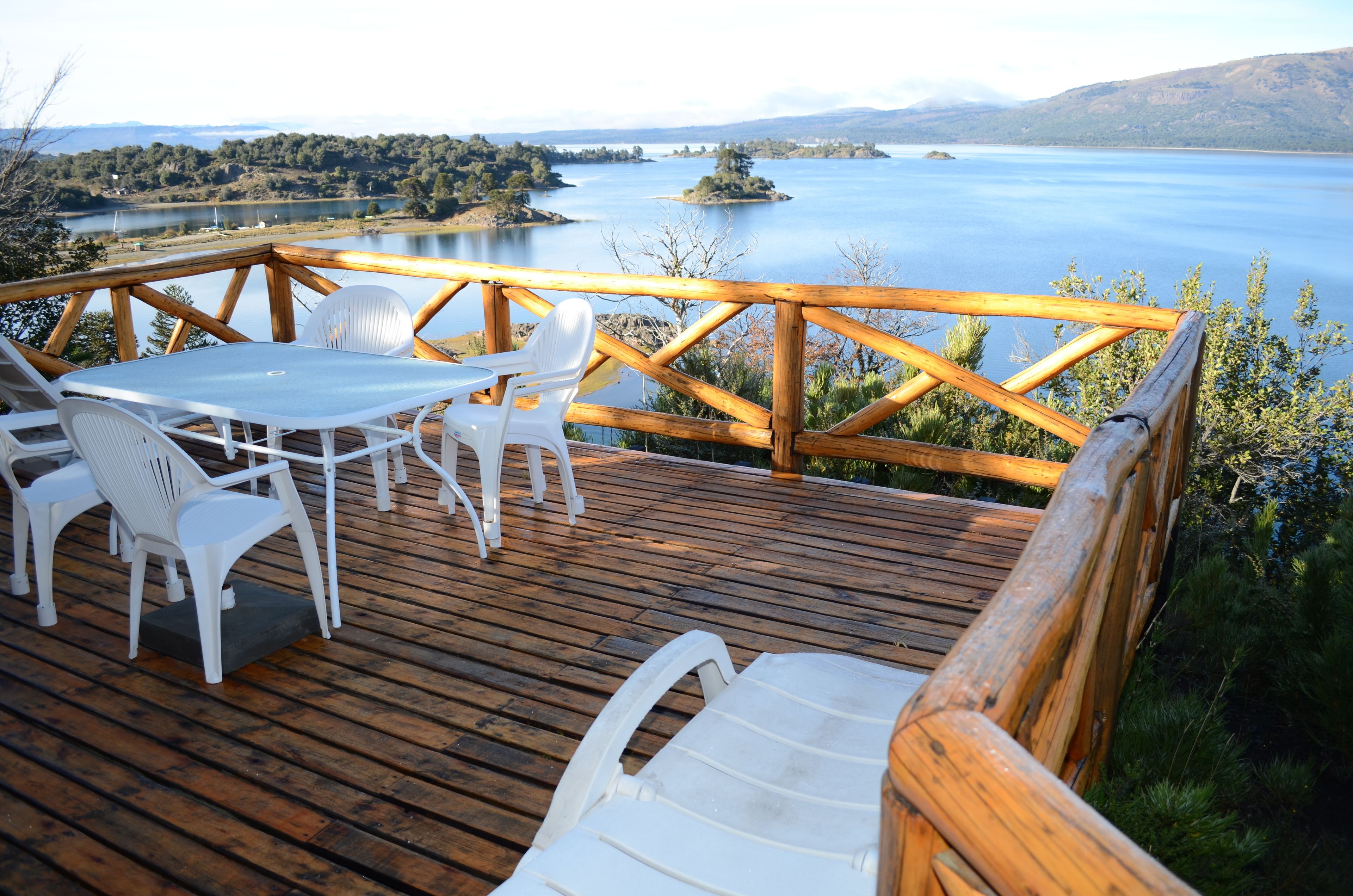 cabin, lake view | terrace/patio