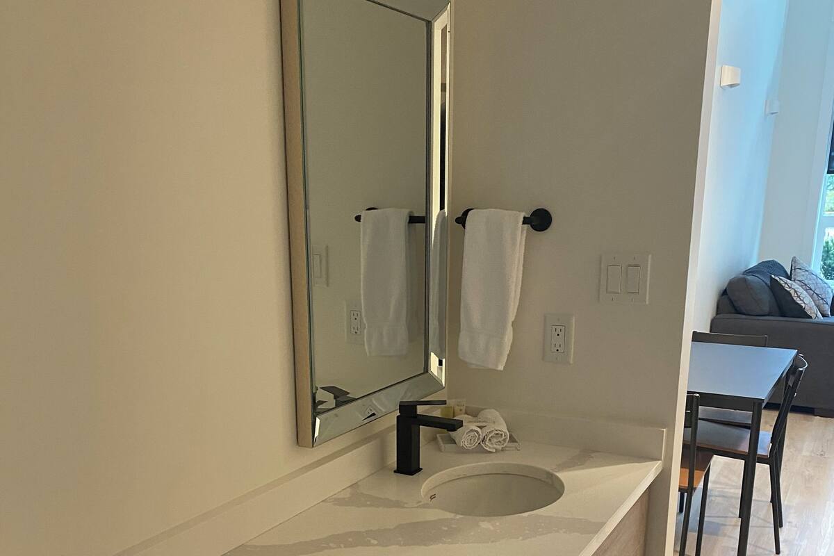 The loft, 1 bedroom, with Kitchenette | Bagno | Combinazione doccia/vasca, set di cortesia gratuito