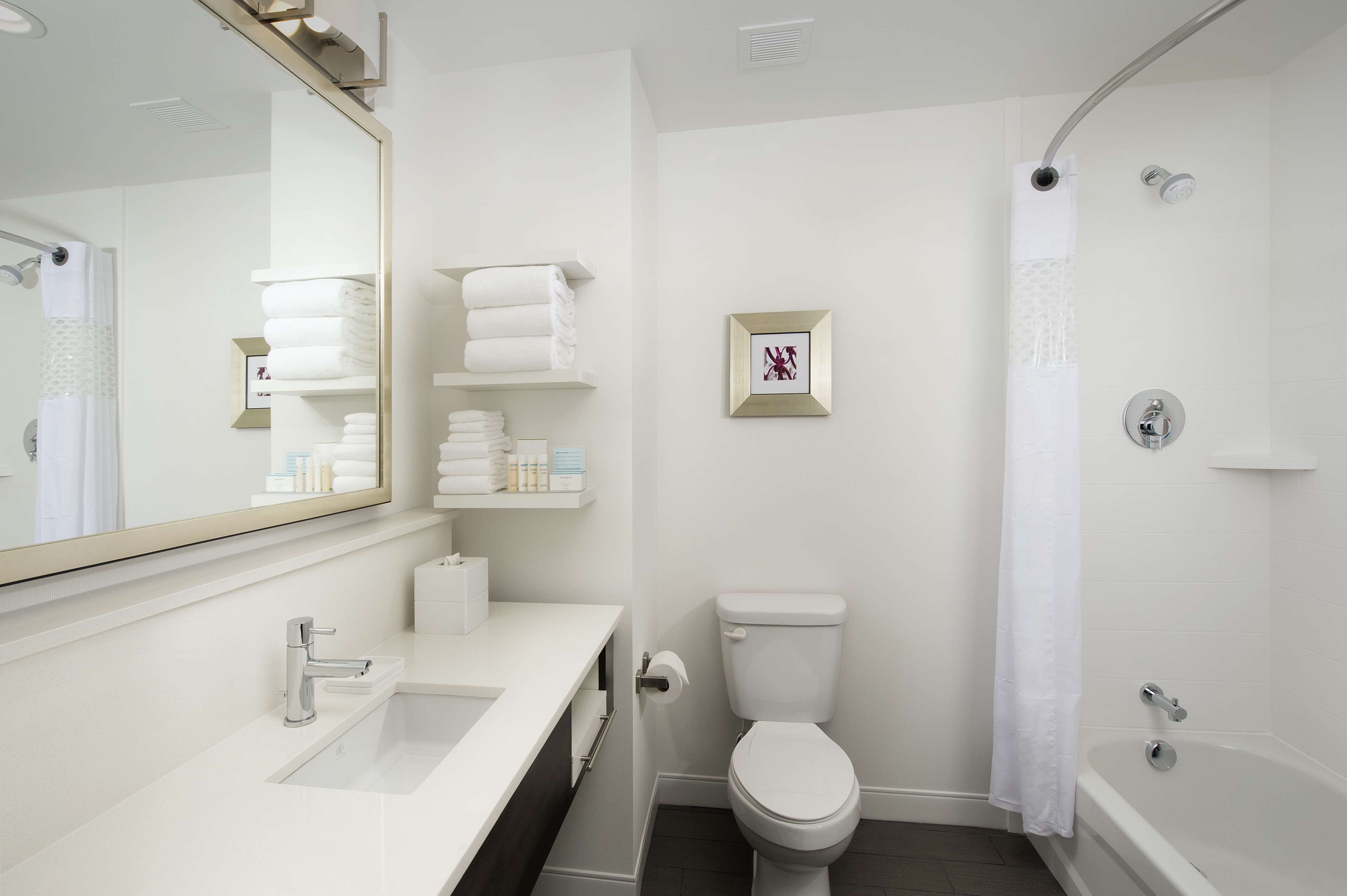 free toiletries, hair dryer, towels