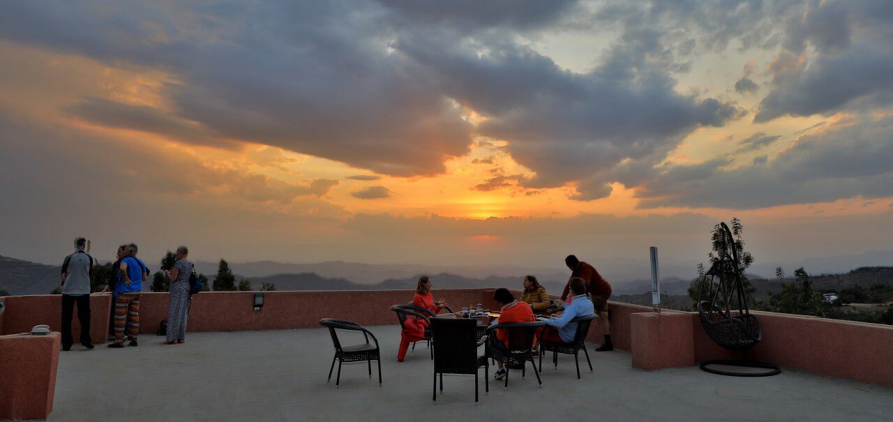 double or twin room, mountain view | terrace/patio