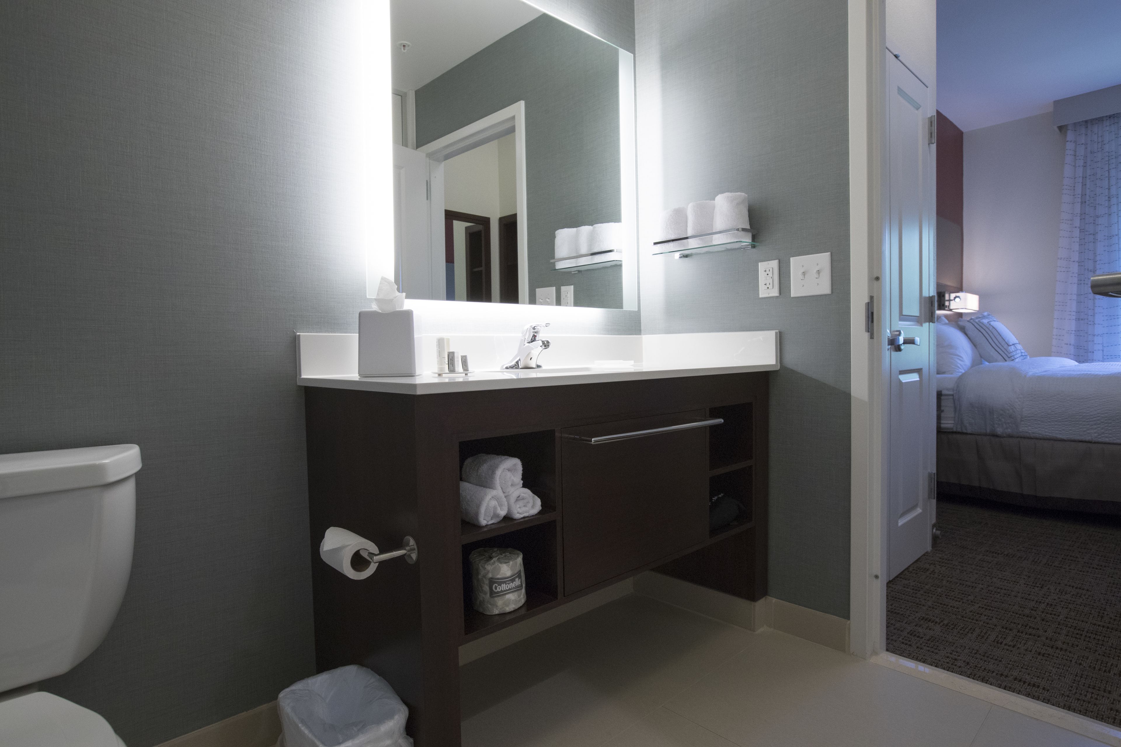 free toiletries, hair dryer, towels