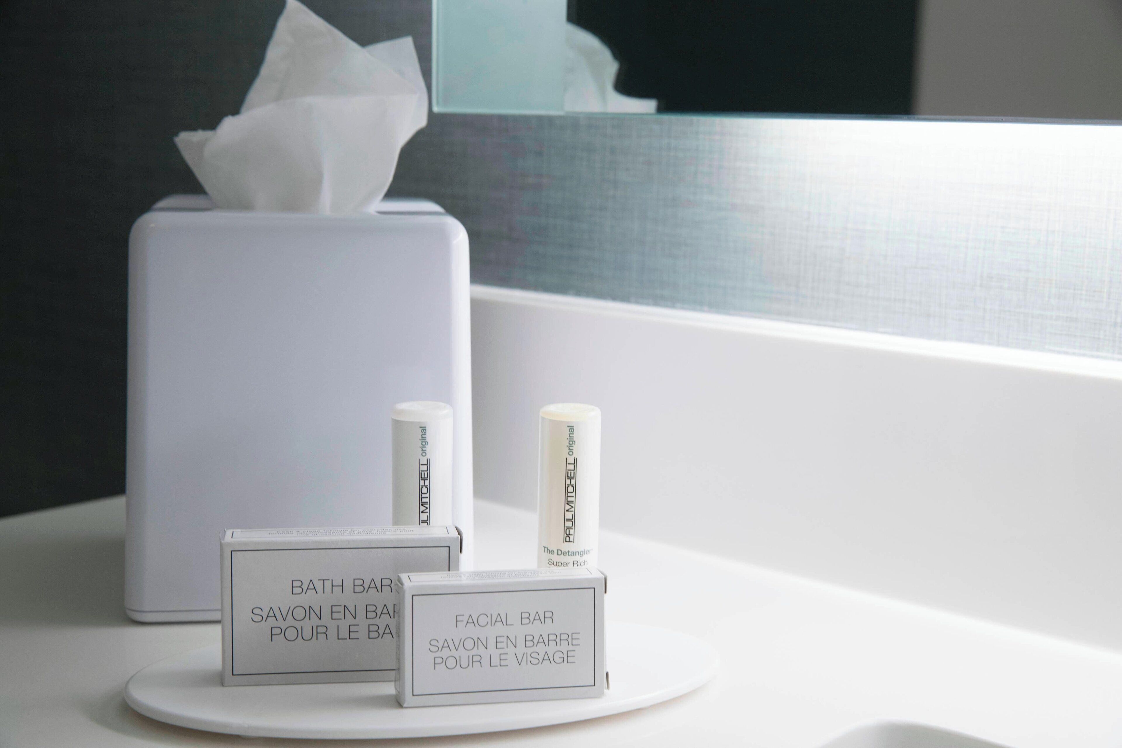 free toiletries, hair dryer, towels