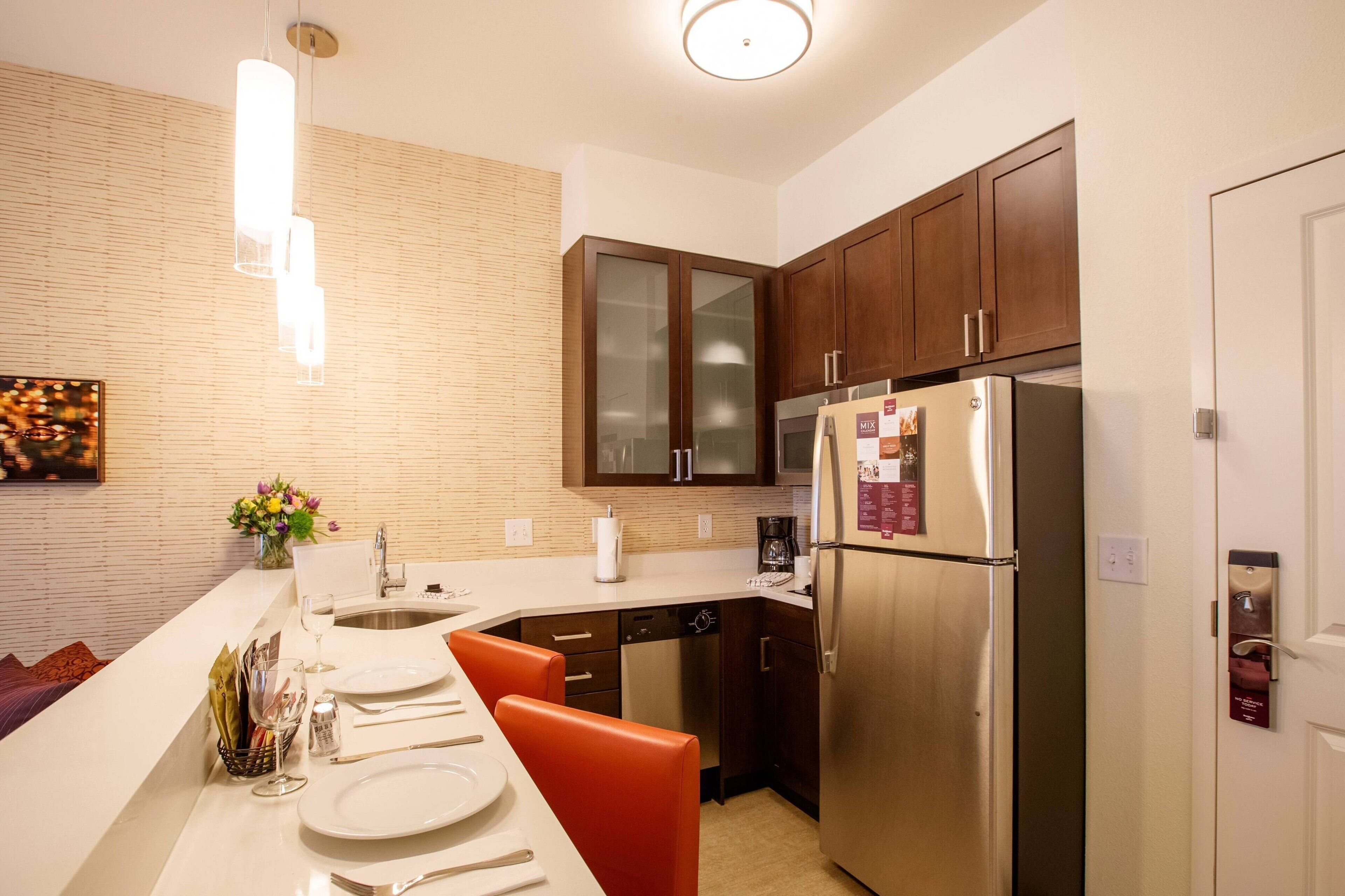 desk, laptop workspace, blackout curtains, iron/ironing board