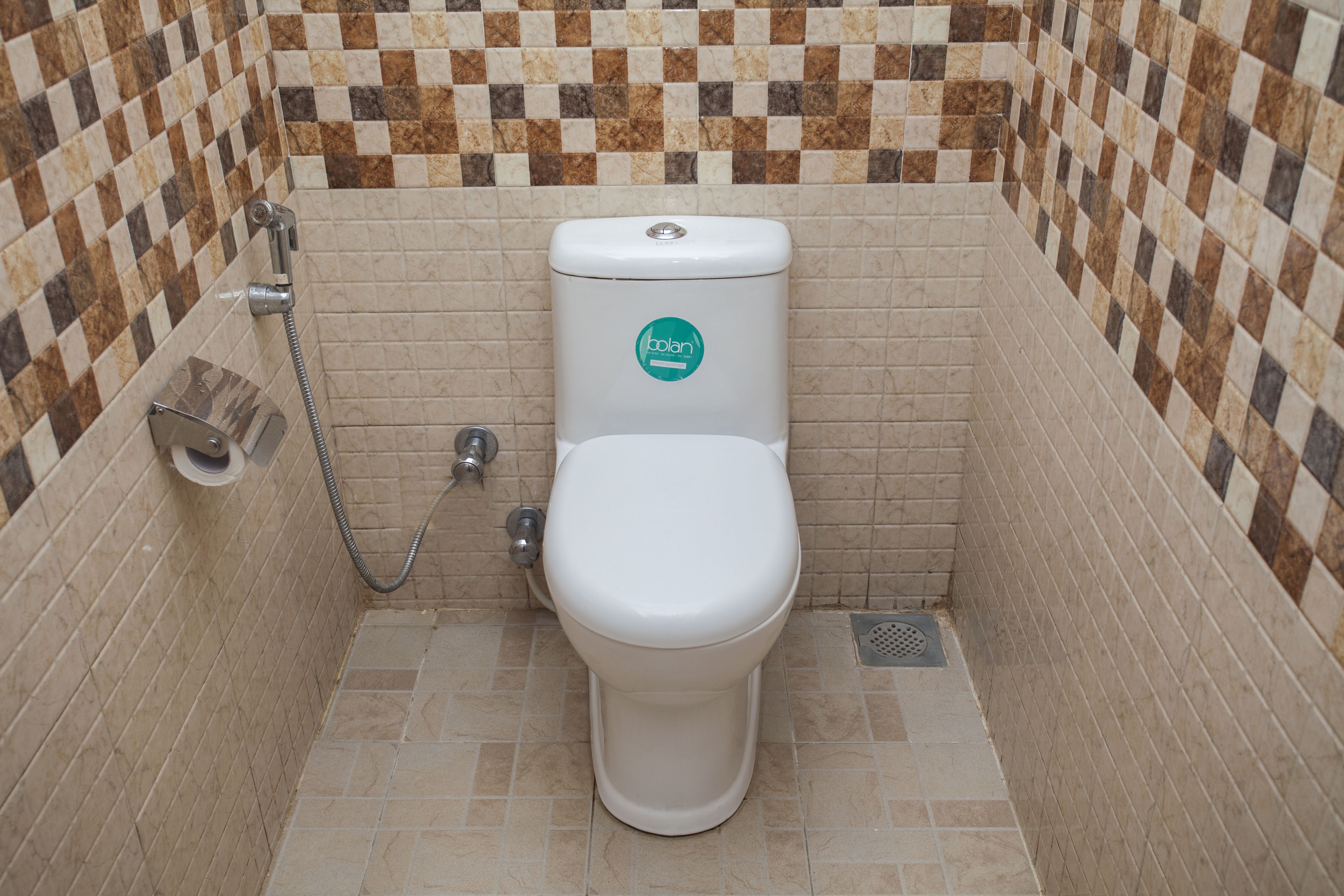 superior twin room | bathroom | shower, hair dryer, slippers, towels