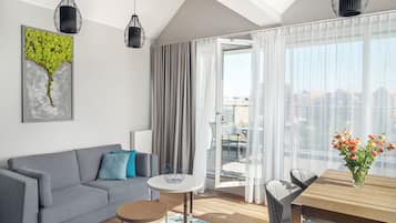 Apartment, 1 Bedroom, Terrace | Minibar, in-room safe, desk, blackout drapes