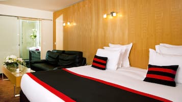 Premium bedding, minibar, in-room safe, desk