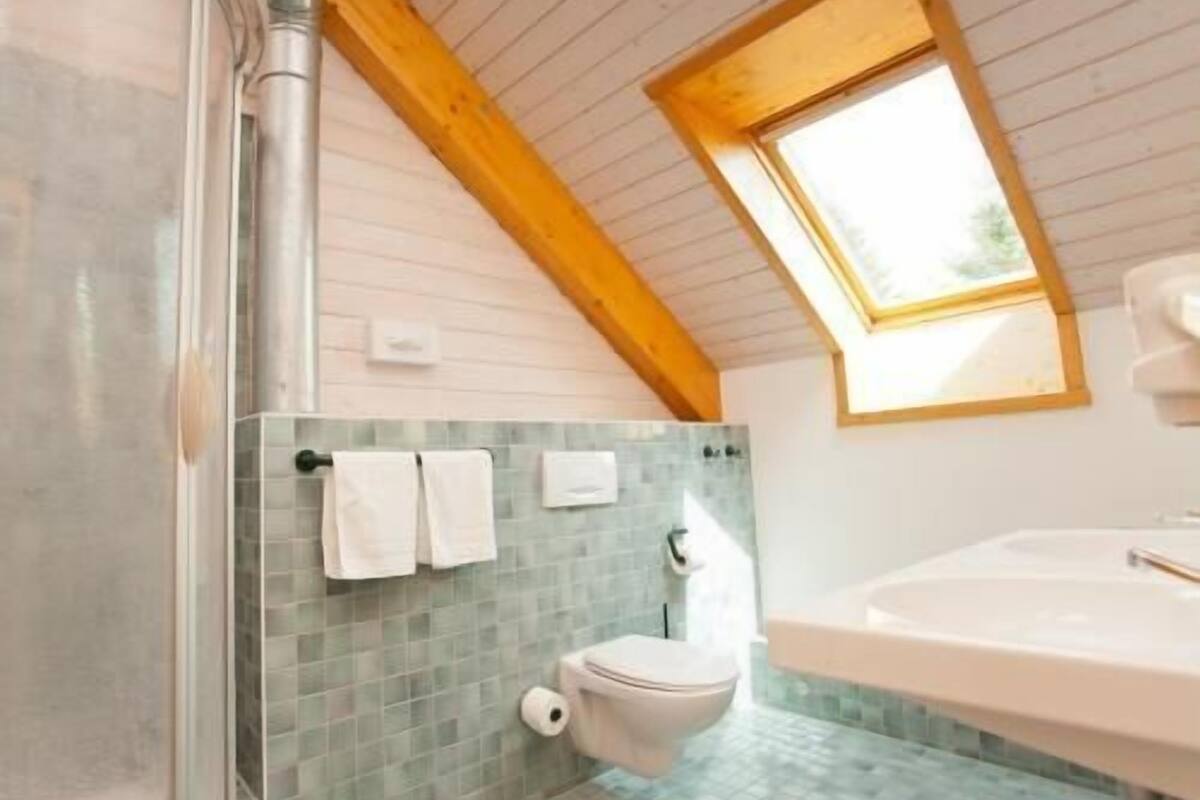 shower, free toiletries, towels