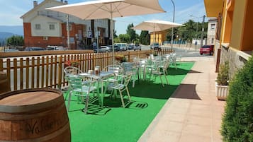 Outdoor banquet area