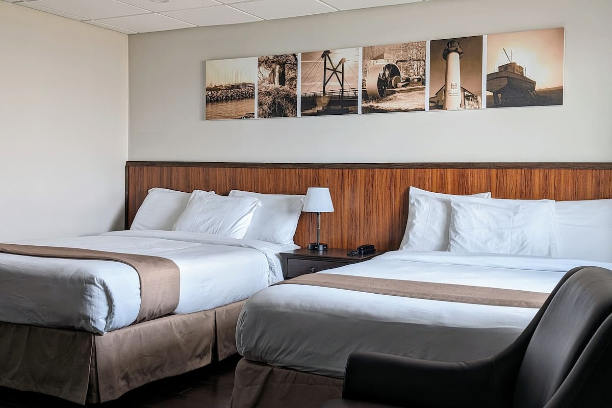 Standard Room, 2 Queen Beds | Iron/ironing board, free WiFi, bed sheets