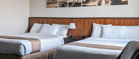 Standard Room, 2 Queen Beds | Iron/ironing board, free WiFi, bed sheets