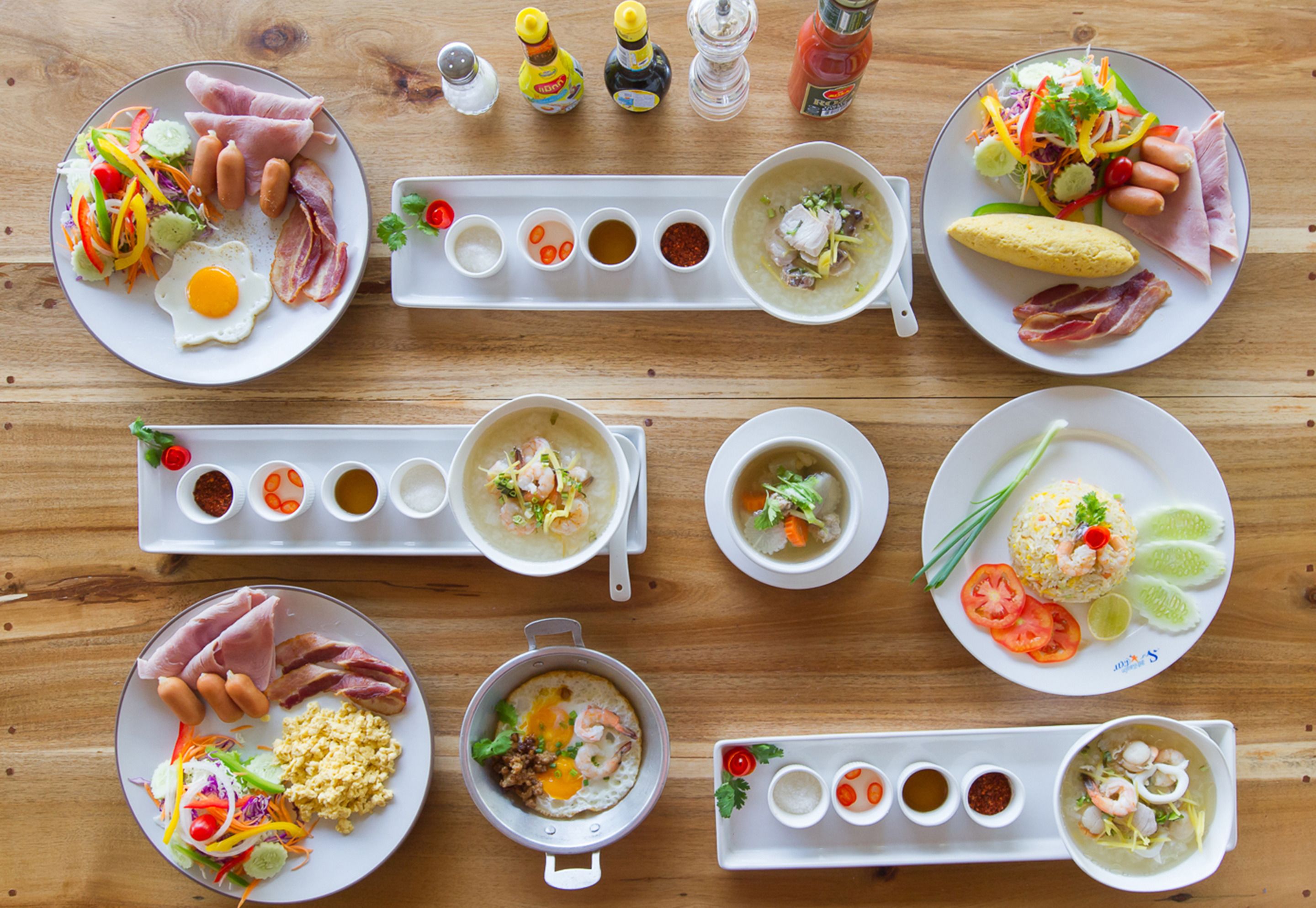 Free daily self-service breakfast 