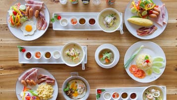 Free daily self-service breakfast