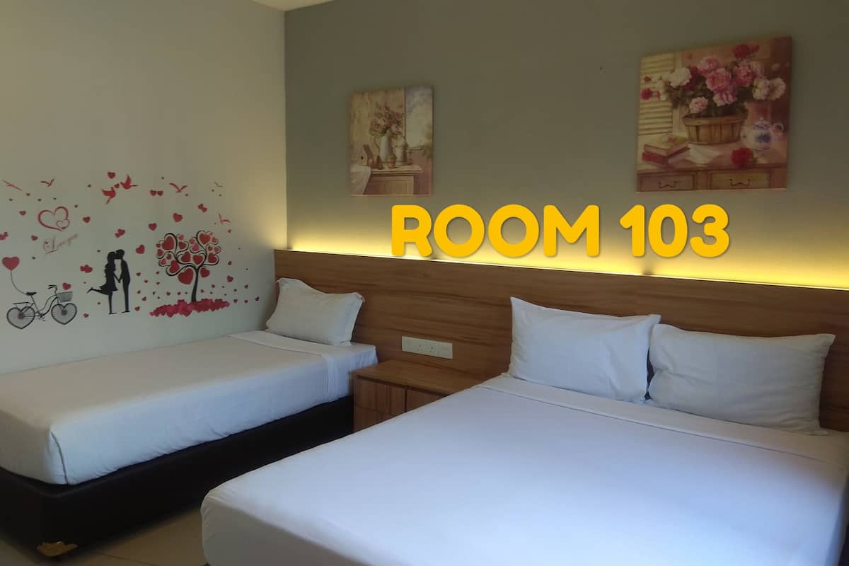 Family Room | Peralatan tempat tidur premium, Wi-fi percuma, akses kerusi roda