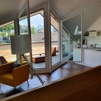 城市公寓, 1 间卧室, 露台 | 起居区 | 平板电视