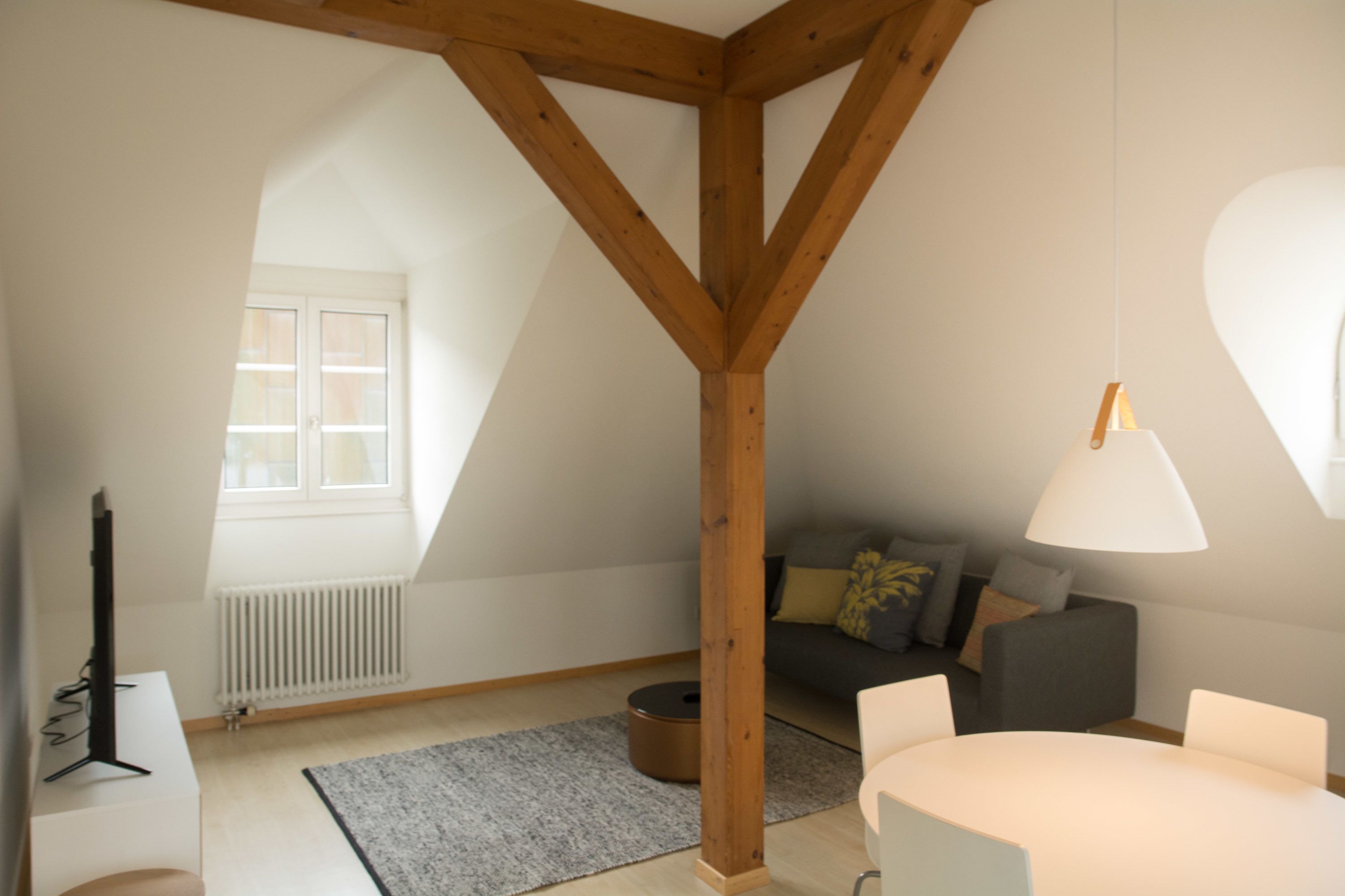 city apartment, 2 bedrooms | living room | 47-inch flat-screen tv with cable channels, tv