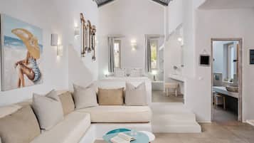 Open Plan Bungalow with Sea View | Sábanas de algodón egipcio y ropa de cama de alta calidad