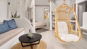 Open Plan Suite with Panoramic Sea View | Cadar kapas Mesir, peralatan tempat tidur premium, gebar bulu kapas 