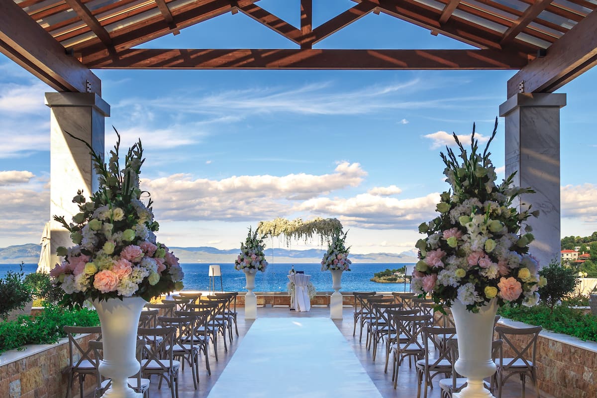 outdoor wedding area